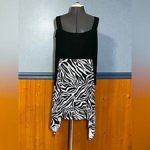 Cold shoulder dress with high low hem size L